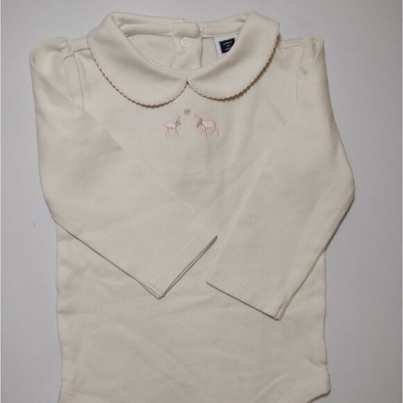 Janie and Jack Baby Girl Bodysuit Reindeer - Picture 1 of 2